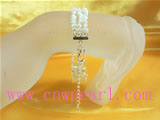 4-5mm three strands nugget pearl jewelry bracelet